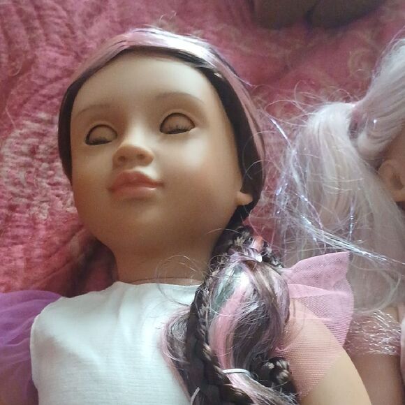 Pink and Purple Dress Dolls Set - Picture 2 of 7